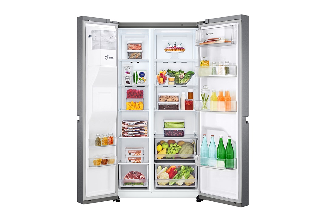 LG Refrigerador Side By Side LG GS65WPPK | AI ThinQ | LinearCooling™ | 688 Litros | Silver, GS65WPPK, GS65WPPK, thumbnail 2