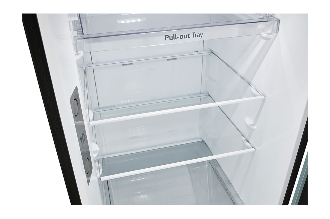 LG Refrigeradora Top Freezer 13.2pᶟ (Net) / 14 pᶟ (Gross) LG Smart Inverter Compressor™ LINEARCooling™ Puerta Clay Mint, detail view of bottom fridge handle, VT38BPM, thumbnail 8