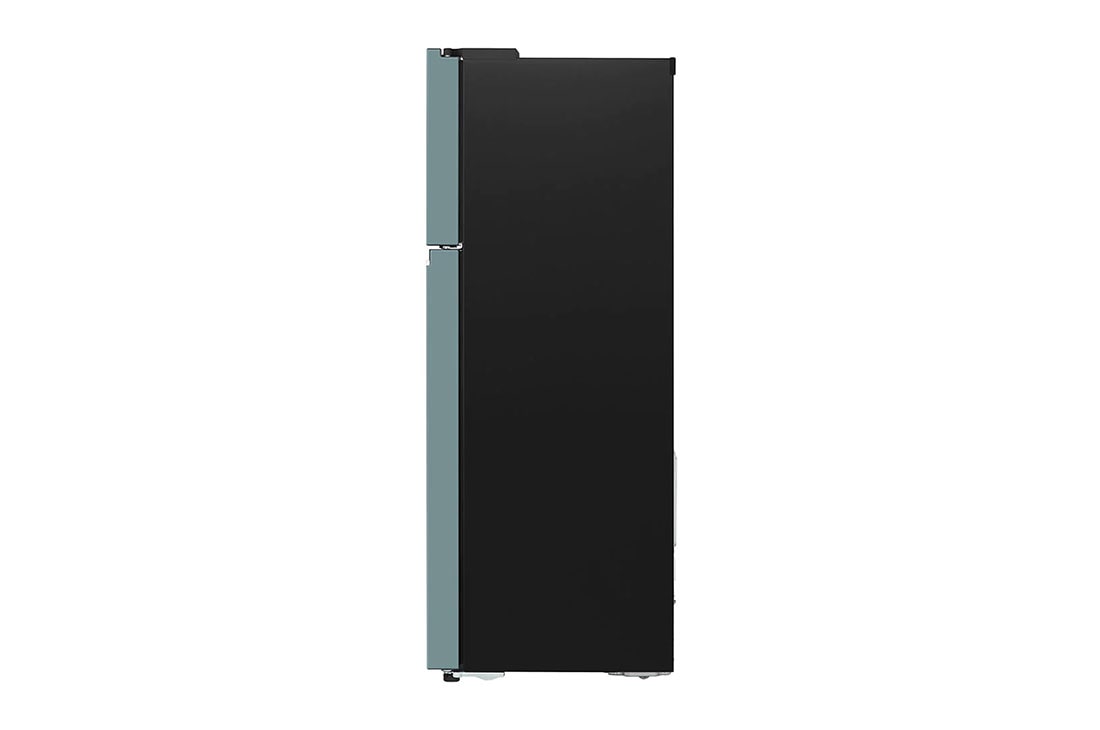 LG Refrigeradora Top Freezer 13.2pᶟ (Net) / 14 pᶟ (Gross) LG Smart Inverter Compressor™ LINEARCooling™ Puerta Clay Mint, side view, VT38BPM, thumbnail 12