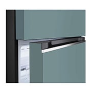 LG Refrigeradora Top Freezer 13.2pᶟ (Net) / 14 pᶟ (Gross) LG Smart Inverter Compressor™ LINEARCooling™ Puerta Clay Mint, open view with food stored, VT38BPM, thumbnail 9