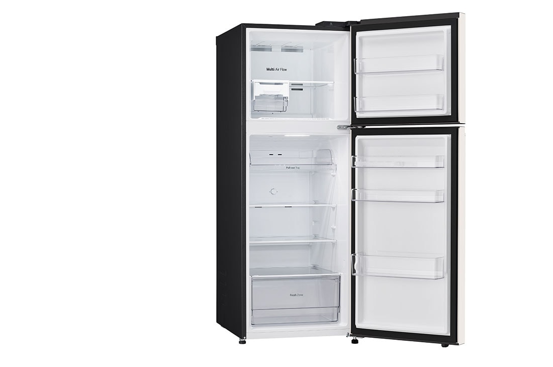 LG Refrigerador Top Freezer 374L (Net) / 410L (Gross) Smart Inverter Compressor™ LINEARCooling™ Puerta Nature Beige, VT38BPB_right side with door open, VT38BPB, thumbnail 10