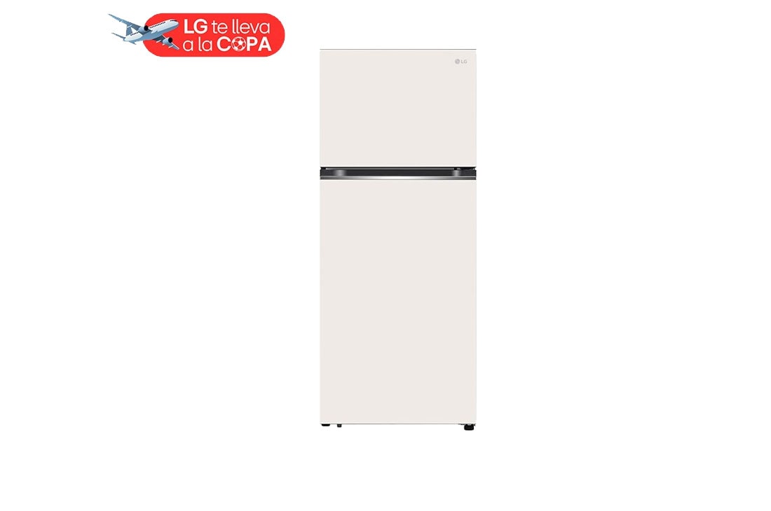 LG Refrigerador Top Freezer 374L (Net) / 410L (Gross) Smart Inverter Compressor™ LINEARCooling™ Puerta Nature Beige, VT38BPB_front view, VT38BPB