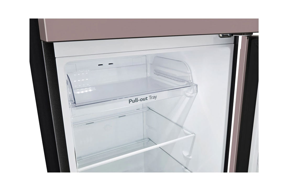 LG Refrigeradora Top Freezer 13.2pᶟ (Net) / 14 pᶟ (Gross) LG Smart Inverter Compressor™ LINEARCooling™ Puerta Clay Pink, detailed image, VT38BPK, thumbnail 5