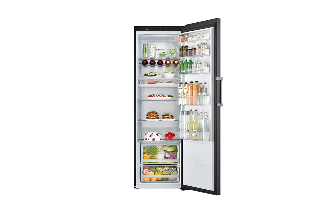 LG Refrigerador Object One Door 386L (Net) / 413L (Gross) Flat Door Smart Diagnosis™ ThinQ™ color Beige, Parte frontal con comida, VL42BPB, thumbnail 3