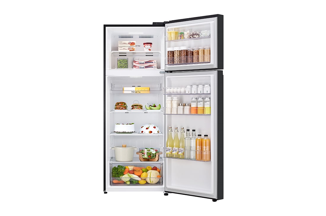 LG Refrigeradora Top Freezer 493L (Gross) / 461L (Net) Multi Air Flow + Smart Inverter, font door open without content view, VT48BPMK, thumbnail 3