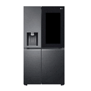 LG Refrigeradora Side By Side 23.8pᶟ (Net) / 22.4pᶟ (Gross) ThinQ™ Door-in-Door™ Craft Ice™ Negro Mate, vista frontal abierta, VS25XHWCB, thumbnail 1
