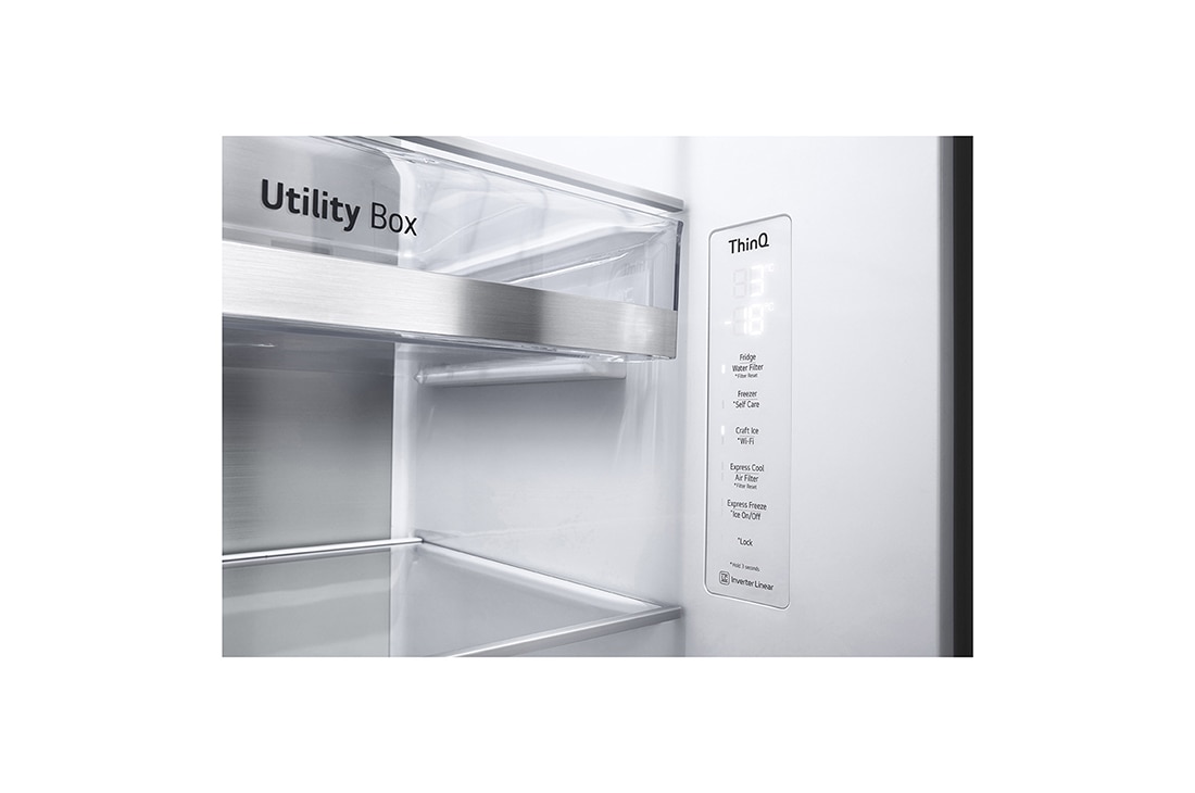 LG Refrigeradora Side by Side 22.4pᶟ (NET) / 23.8pᶟ (Gross) Door-in-Door™ LINEARCooling™ Craft Ice™ InstaView® ThinQ™ Metal, LS66SXNC, VS25XHWC, thumbnail 9
