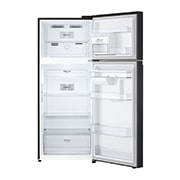 LG Refrigeradora Top Freezer de 383L Smart Inverter & ThinQ™, color Negro Mate, front open view with food stored, VT40APD, thumbnail 2