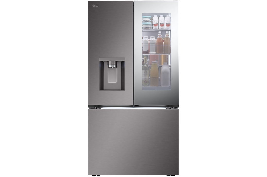 LG Refrigeradora Multi-Puerta InstaView™ 738L Acero Inoxidable Negro, Front view of 738L InstaView™ Multi-Door Refrigerator Black Stainless Steel with DoorCooling+. ({Sales Model Code}), VF31XKNH