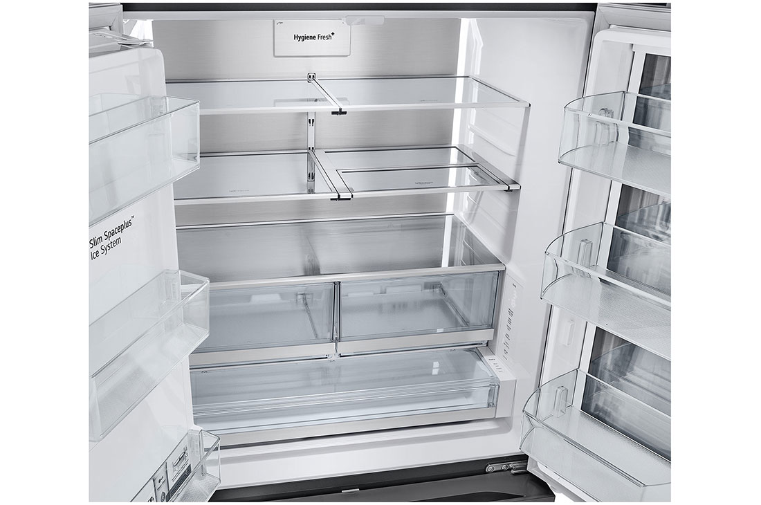 LG Refrigeradora Multi-Puerta InstaView™ 738L Acero Inoxidable Negro, Close up view of fridge part of multi-door refrigerator., VF31XKNH, thumbnail 3