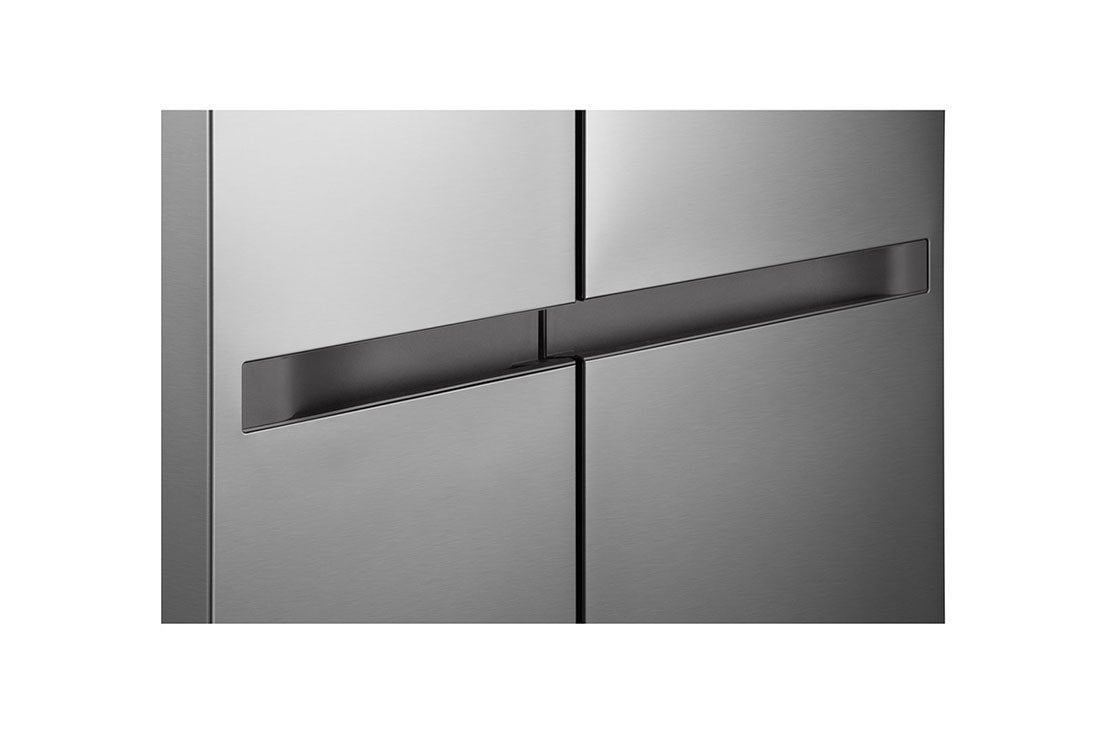 LG Refrigeradora Side By Side 679L (Gross) / 612L (Net) Smart Inverter Prime Silver, Handle detail, VS25BJNK, thumbnail 4