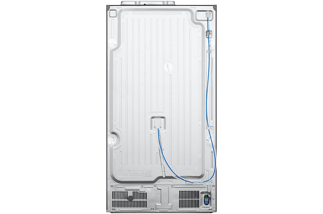 LG Refrigeradora Side by Side 679L (Bruto) / 612L (Neto) Smart Inverter Essence Matte Black, Back view, VS25LQIK, thumbnail 15