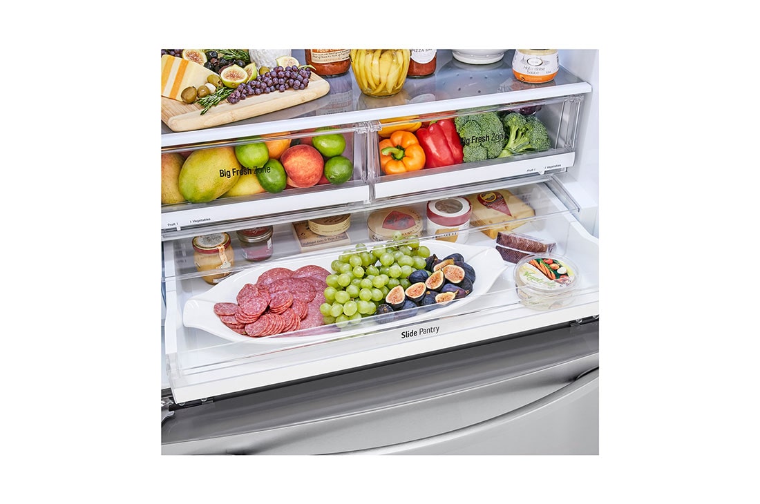 LG Refrigeradora French Door 29p³ (NET) /30p³ (Gross) LG GM78BGP Smart Inverter Multi Air Flow™, respective view, GM78BGP, thumbnail 6
