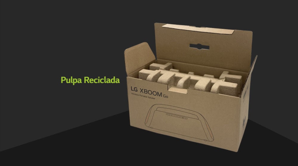 Caixa do LG XBOOM Go.