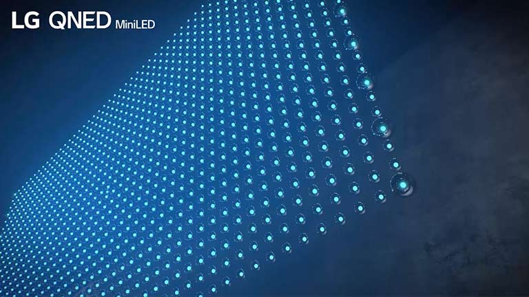 El video muestra los distintos elementos de la pantalla del LG QNED Mini LED.