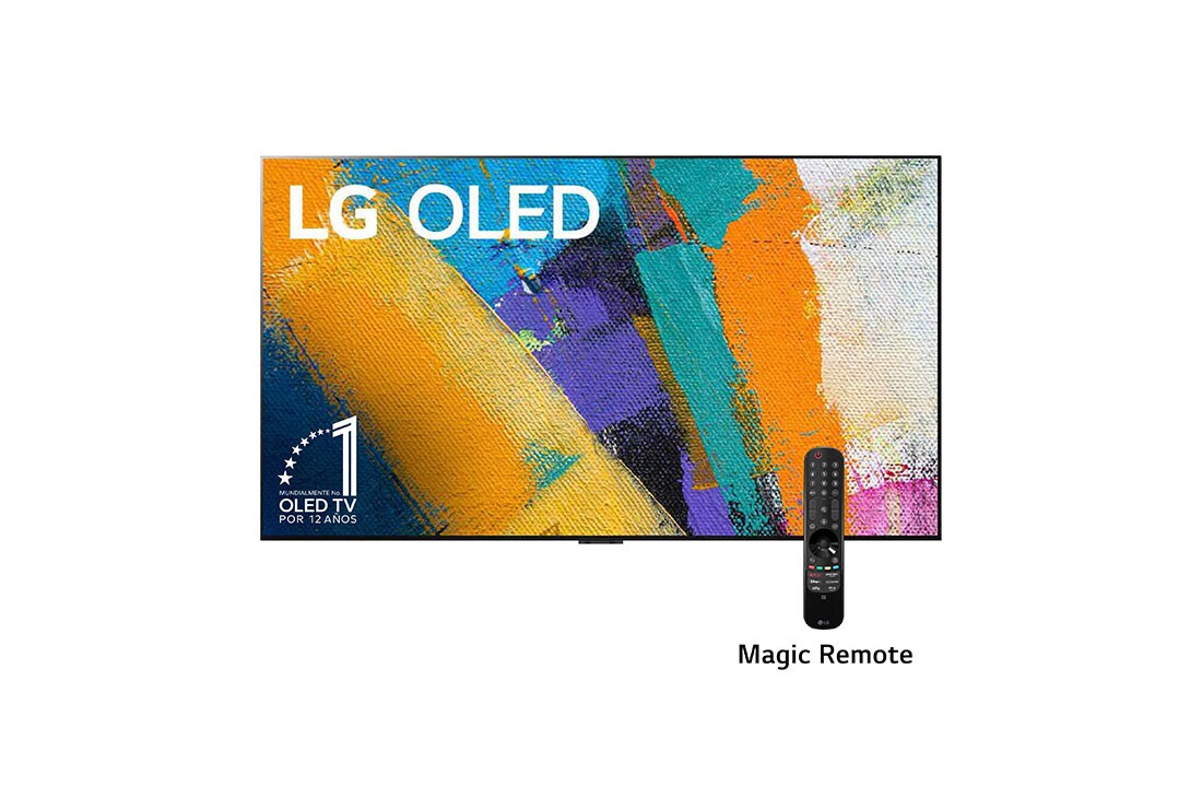 LG OLED TV 77'' 4K | Pixeles con Auto- Iluminación | UHD 4K SMART TV | Ultra HD | Procesador α9 Gen 3 | AI ThinQ™ | Dolby Vision- Atmos, front view with infill image, OLED77GXPSA