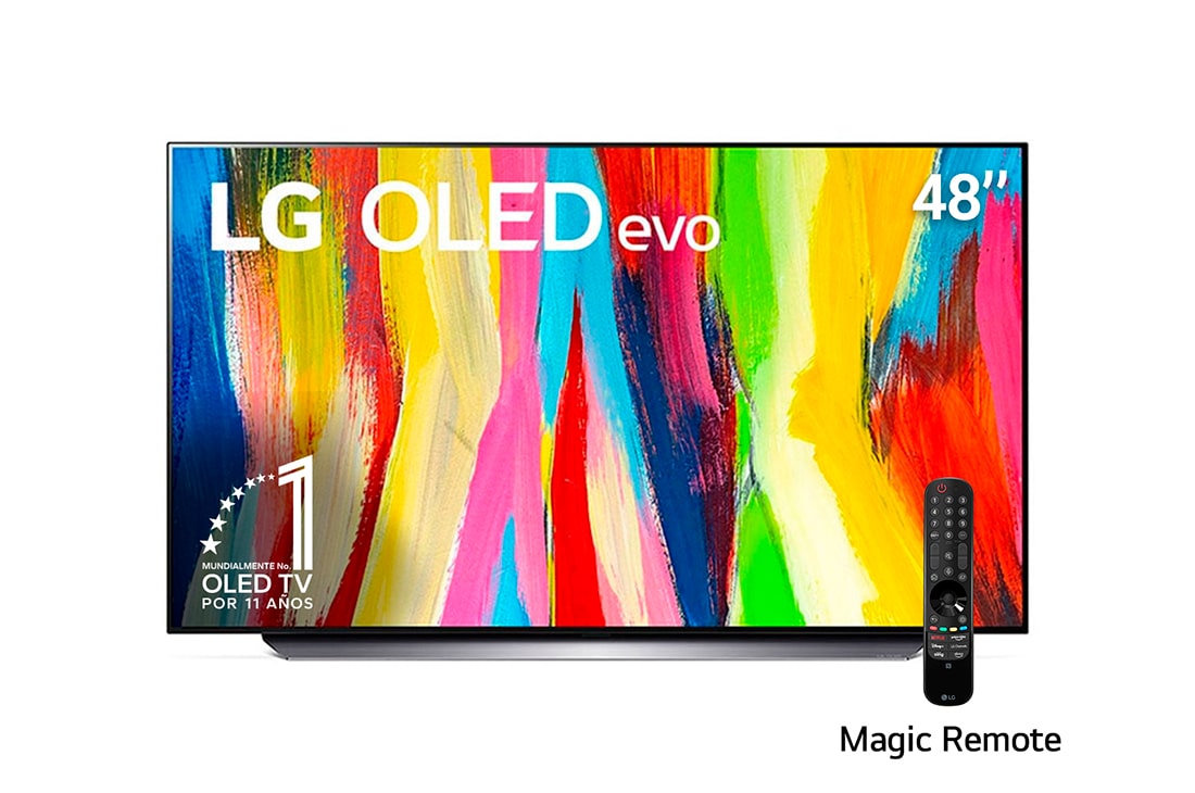LG OLED evo C2 Smart TV 4K de 48 pulgadas, Vista frontal , OLED48C2PSA