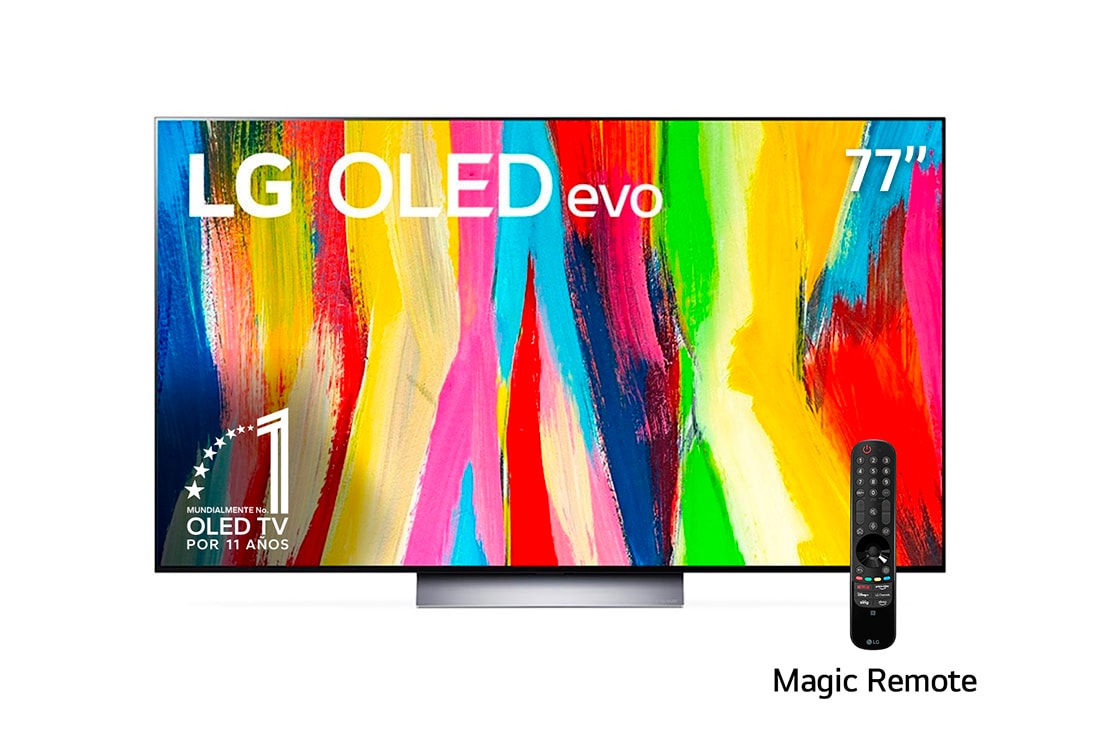 LG OLED 77'' C2 evo Smart TV con ThinQ AI (Inteligencia Artificial), Vista frontal , OLED77C2PSA