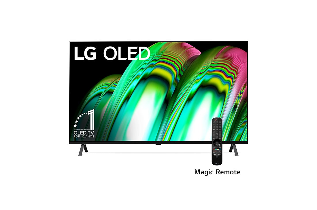 LG Pantalla LG OLED 65'' A2 4K Smart TV con ThinQ AI, front view, OLED65A2PSA
