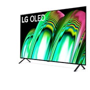 LG Pantalla LG OLED 65'' A2 4K Smart TV con ThinQ AI, Vista lateral ligeramente inclinada , OLED65A2PSA, thumbnail 3