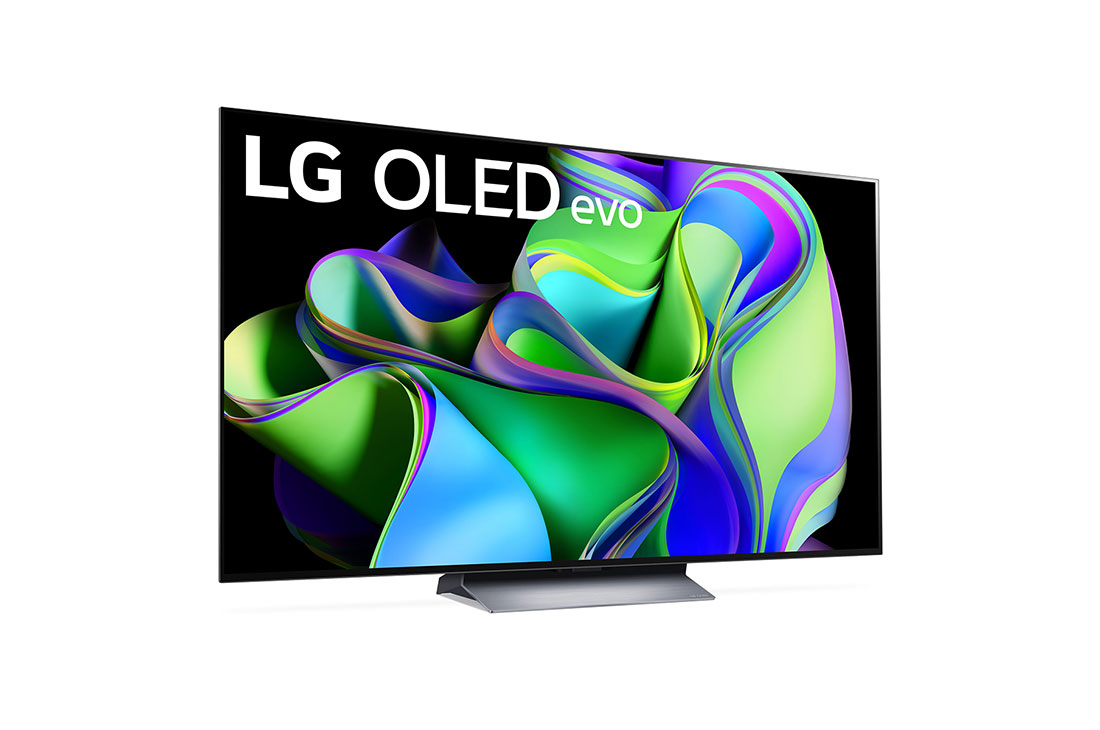 LG Pantalla LG OLED 48'' C3 4K SMART TV con ThinQ AI, Vista lateral ligeramente en ángulo hacia la derecha., OLED48C3PSA, thumbnail 5