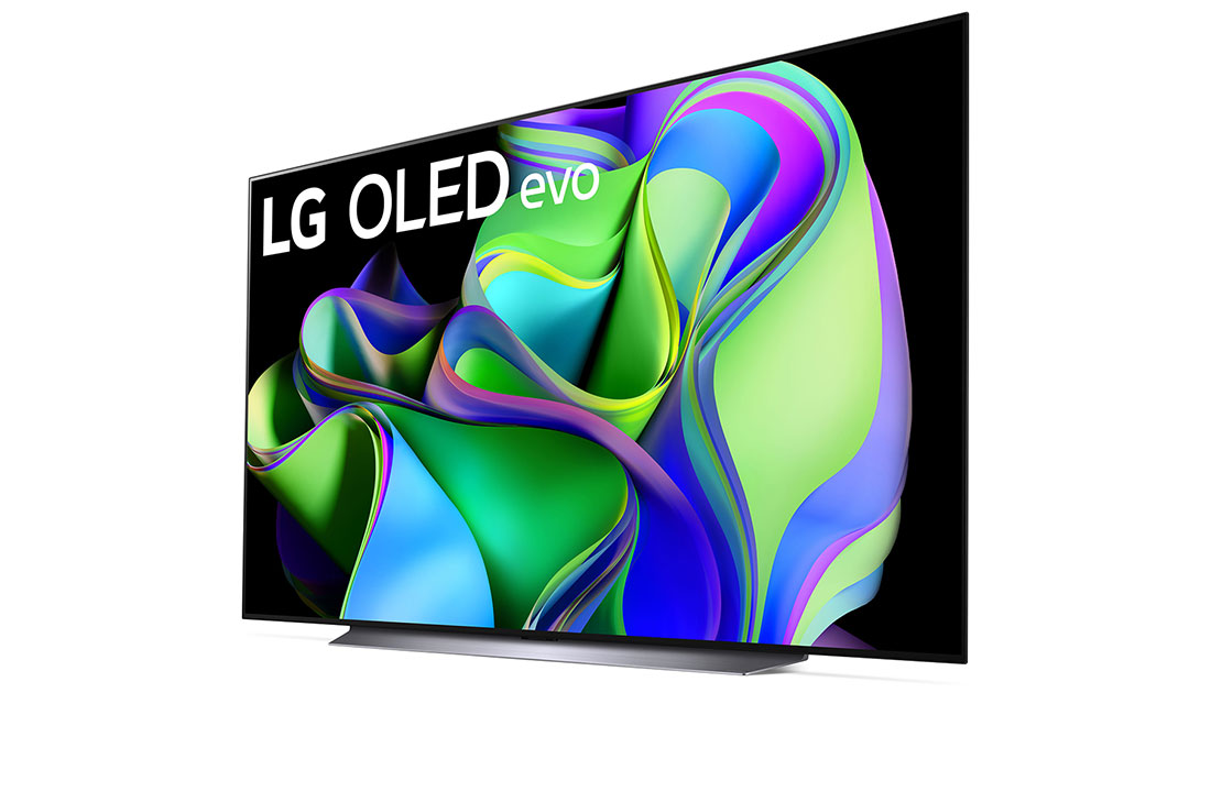 LG Pantalla LG OLED evo 83'' C3 4K SMART TV con ThinQ AI, Vista lateral ligeramente en ángulo hacia la izquierda., OLED83C3PSA, thumbnail 4