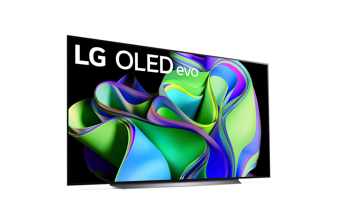 LG Pantalla LG OLED evo 83'' C3 4K SMART TV con ThinQ AI, Vista lateral ligeramente en ángulo hacia la derecha., OLED83C3PSA, thumbnail 6