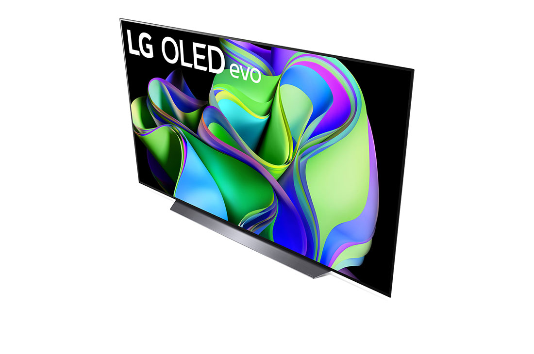 LG Pantalla LG OLED evo 83'' C3 4K SMART TV con ThinQ AI, Vista lateral ligeramente en ángulo hacia la derecha., OLED83C3PSA, thumbnail 7