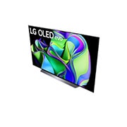 LG Pantalla LG OLED evo 83'' C3 4K SMART TV con ThinQ AI, Vista lateral ligeramente en ángulo hacia la derecha., OLED83C3PSA, thumbnail 7