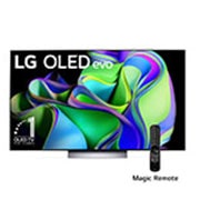 LG Pantalla LG OLED evo 55'' C3 4K SMART TV con ThinQ AI, Vista lateral ligeramente en ángulo hacia la derecha., OLED55C3PSA, thumbnail 1