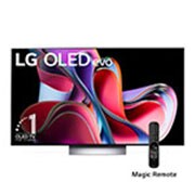 LG Pantalla LG OLED evo 65'' G3 4K SMART TV con ThinQ AI, Vista frontal con LG OLED evo, la frase: El mejor OLED del mundo por 10 años, OLED65G3PSA, thumbnail 1