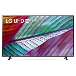 Vista frontal del televisor LG UHD