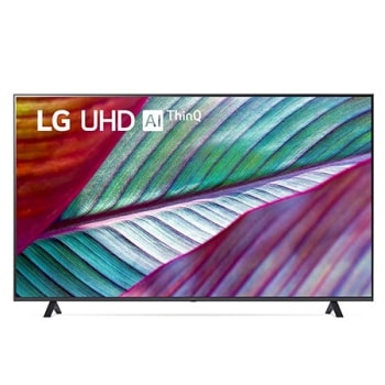 Vista frontal del televisor LG UHD