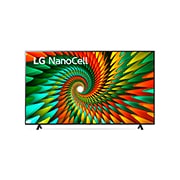 LG Televisor LG NanoCell 70'' NANO77 4K SMART TV con ThinQ AI, vista frontal con imagen de relleno, 70NANO77SRA, thumbnail 2