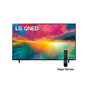 LG Pantalla LG QNED 75 55'' 4K SMART TV con ThinQ AI, Una vista frontal del televisor LG QNED con imagen de relleno y logotipo del producto encendido, 55QNED75SRA, thumbnail 2
