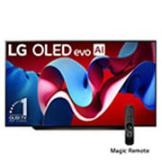 LG 83 pulgadas LG OLED evo AI C4 4K Smart TV 2024, Vista frontal con LG OLED evo y el emblema OLED número 1 del mundo de 11 años en la pantalla., OLED83C4PSA, thumbnail 1