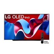 LG 83 pulgadas LG OLED evo AI C4 4K Smart TV 2024, Vista frontal con LG OLED evo y el emblema OLED número 1 del mundo de 11 años en la pantalla., OLED83C4PSA, thumbnail 1
