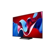 LG 55''pulgadas LG OLED evo C4 4K Smart TV 2024, Vista lateral ligeramente inclinada hacia la izquierda., OLED55C4PSA, thumbnail 4