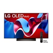 LG 48''pulgadas LG OLED evo AI C4 4K Smart TV 2024, Vista frontal con LG OLED evo y el emblema OLED número 1 del mundo de 11 años en la pantalla., OLED48C4PSA, thumbnail 1