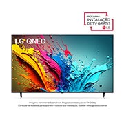 LG 86 pulgadas LG QNED85 4K UHD Smart TV 2024, Vista frontal da QNED85 com LG QNED e 2024 na tela, 86qned85tsa, thumbnail 3