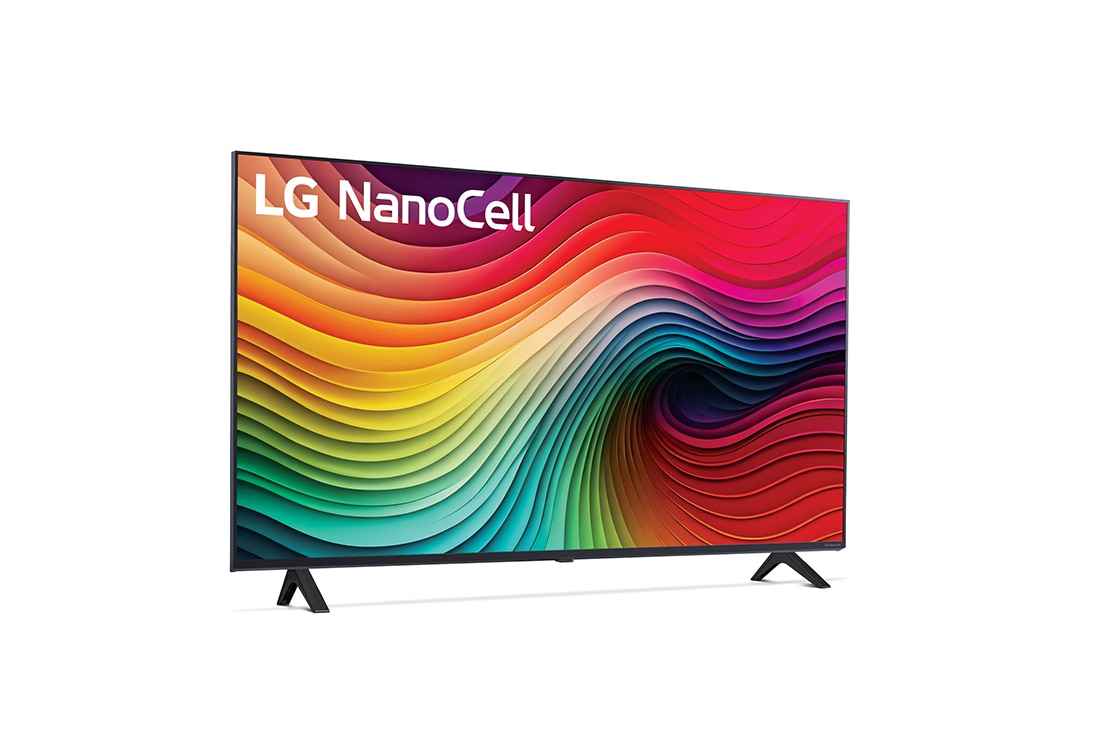 LG 65'' pulgadas LG Nano80 4K UHD Smart TV 2024, Slightly-angled left-facing side view of LG NanoCell TV, NANO80, 65NANO80TSA, thumbnail 3