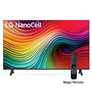 LG 55'' pulgadas LG Nano80 4K UHD Smart TV 2024, Front view of LG NanoCell TV, NANO80 with text of LG NanoCell, 2024, and webOS Re:New Program logo on screen, 55NANO80TSA, thumbnail 1