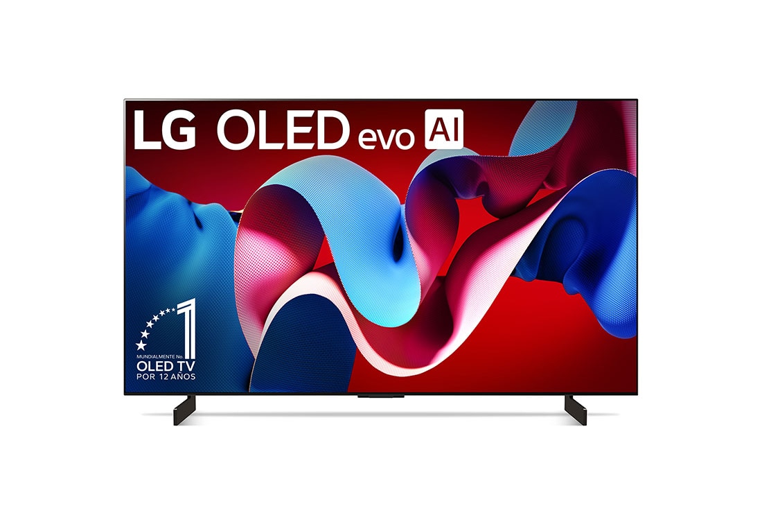 LG 42''pulgadas LG OLED evo C4 4K Smart TV 2024, front view, OLED42C4PSA, thumbnail 2