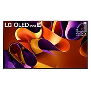 LG Pantalla LG OLED evo 83 pulgadas 4K SMART TV 2024 ThinQ AI OLED83G4PSA, Vista lateral ligeramente inclinada hacia la izquierda de la televisión LG OLED evo, OLED G4 en la pared, OLED83G4PSA, thumbnail 1