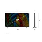 LG 65 pulgadas LG NanoCell AI NANO80 4K Smart TV 2025, Vista de frente y lateral de la Smart , 65NANO80ASA, thumbnail 4