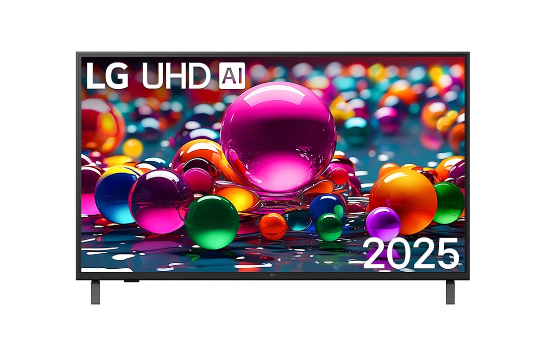 LG 43 pulgadas LG UHD AI UA75 AI 4K Smart TV 2025, front view, 43UA7500PSA