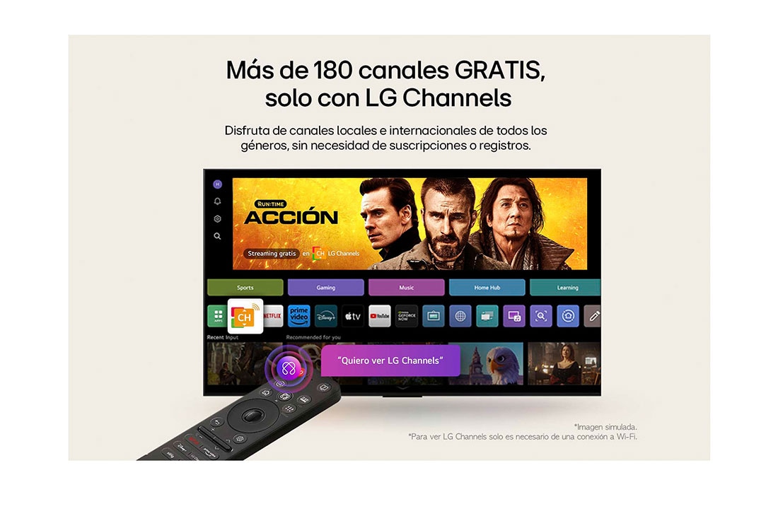 LG 77 pulgadas LG OLED evo AI G5 4K Smart TV 2025, Close-up of an LG OLED TV screen showing how AI Search works. A small chat window is open showing how the user asked for what sports games are available. AI search responded via chat and by showing th, OLED77G5PSA, thumbnail 12