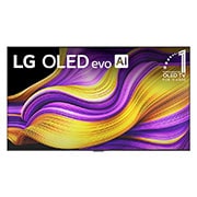 LG 65 pulgadas LG OLED evo AI G5 4K Smart TV 2025, Front view of LG OLED evo AI G5 4K Smart TV. 12 Years of world number 1 OLED emblem and LG OLED evo AI 2025 logo are on the screen., OLED65G5PSA, thumbnail 1