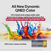 LG 65 pulgadas LG QNED evo AI QNED85 4K Smart TV 2025, Vista de frente y lateral del Smart TV LG QNED evo AI QNED85 4K en la que se ven sus dimensiones de longitud, ancho, altura y profundidad., 65QNED85ASG, thumbnail 5