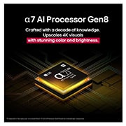 LG 75 pulgadas LG QNED AI QNED82 4K Smart TV 2025, The alpha 7 AI Processor Gen8 lights up yellow and colorful bolts of light shoot out from it. The title talks about how the processor delivers 4K quality, stunning color and brightness., 75QNED82ASG, thumbnail 6